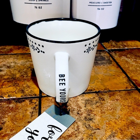 BEE Yourself coffee tea mug cup coastal cottage core farmhouse kitchen - Picture 2 of 4